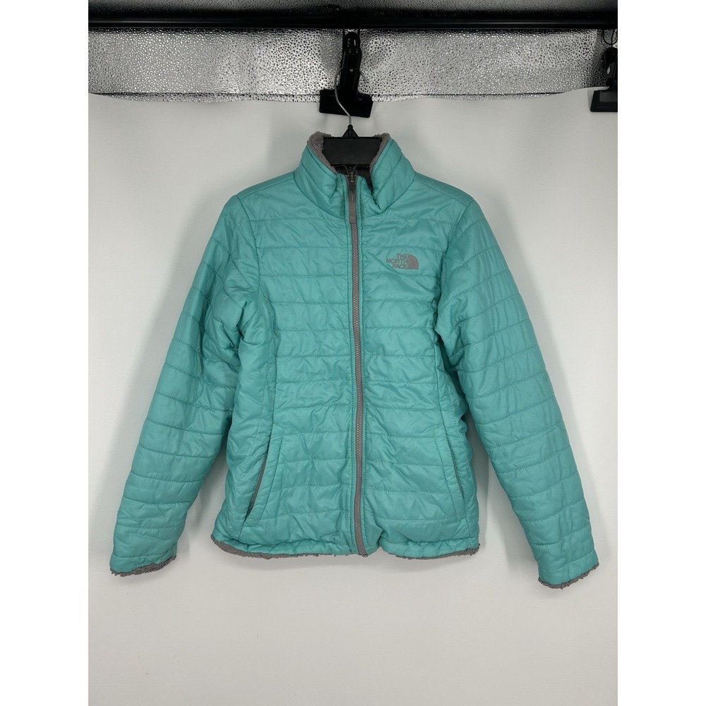 The North Face Reversible Puffer Jacket Sherpa Kids Youth Girls Size Large 14/16